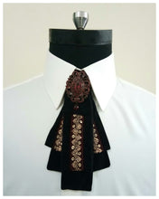 Load image into Gallery viewer, Royal Black and Maroon TieBow
