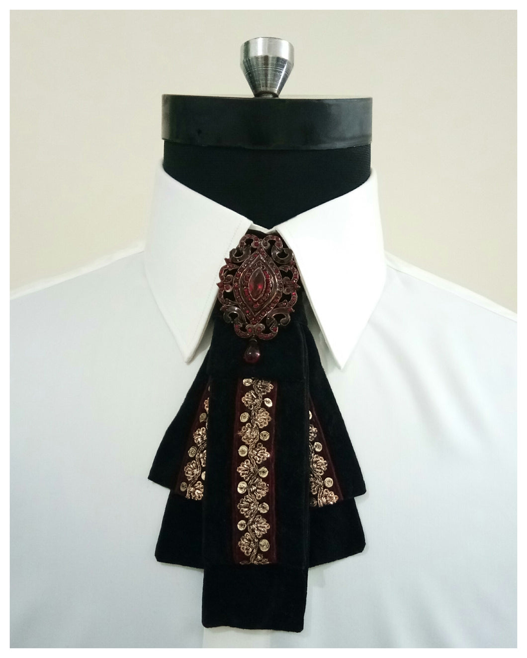 Royal Black and Maroon TieBow