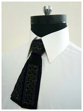 Load image into Gallery viewer, Black Purple Mesh Stone TieBow
