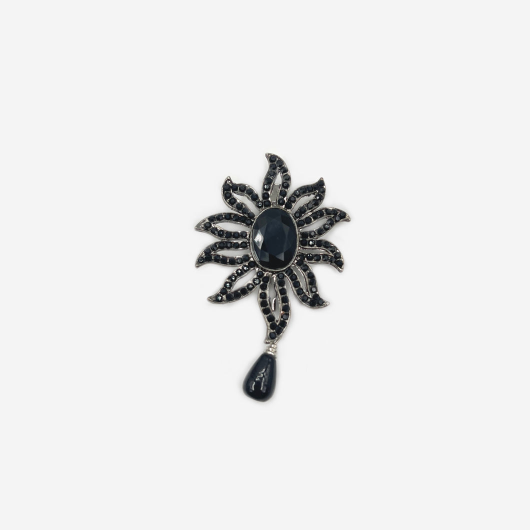 Black Flower Broach