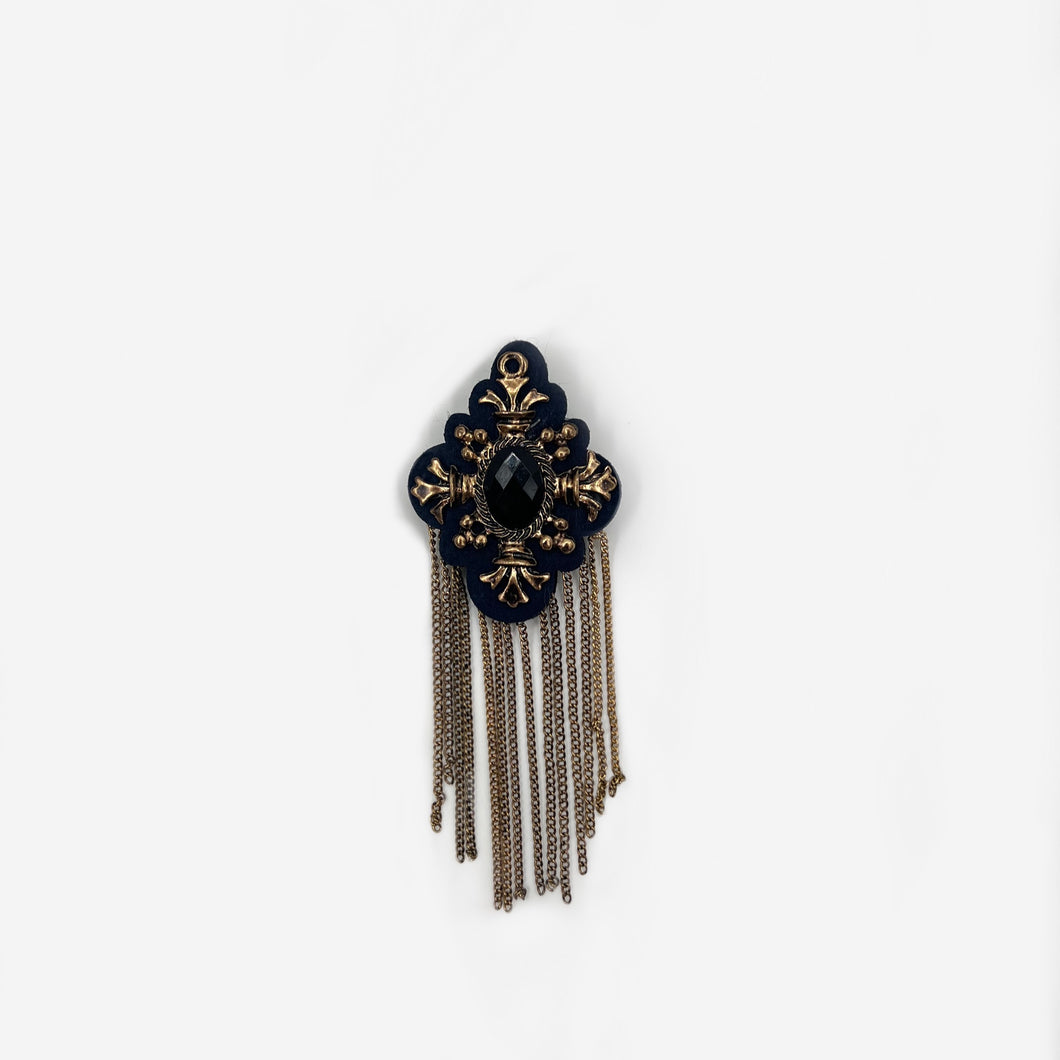 Blue Fringes Broach