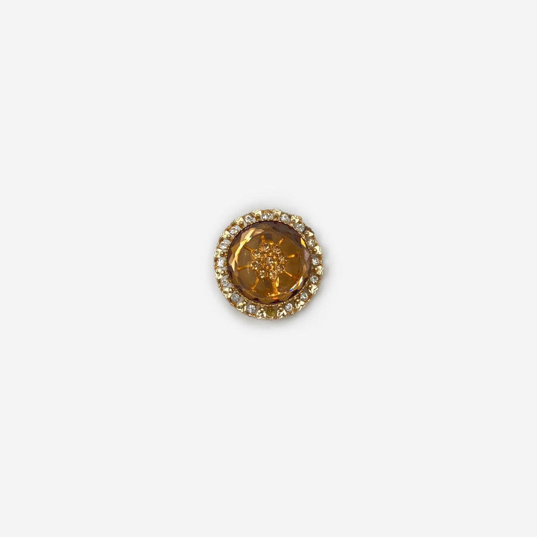 Gold Button Broach