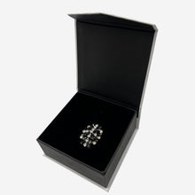 Load image into Gallery viewer, Black &amp; White Gold Broach
