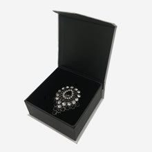 Load image into Gallery viewer, Black &amp; Silver Dots Broach
