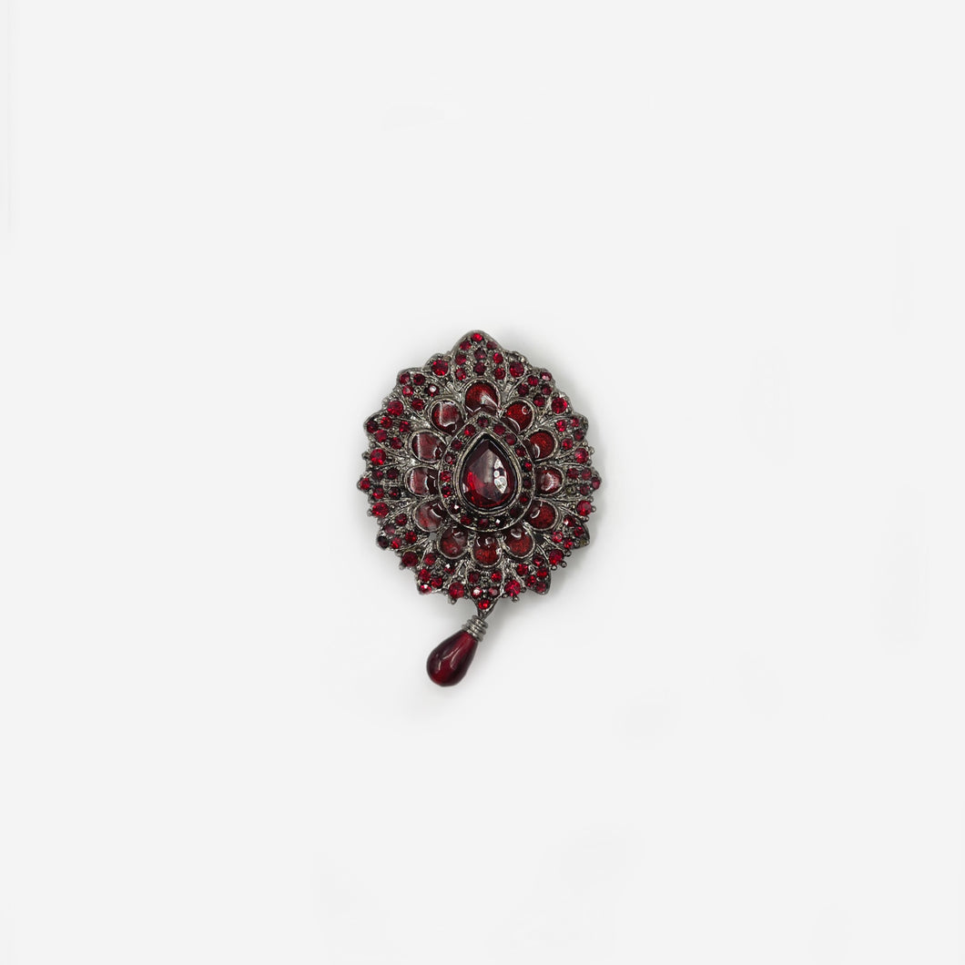 Crimson Red Stones Broach