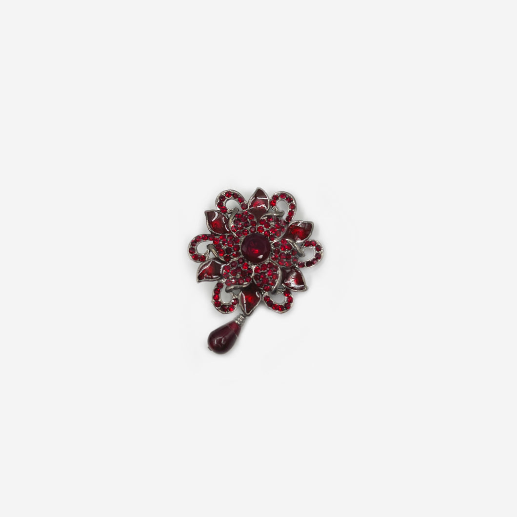 Red Flower Broach